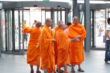 Tibetan monks human photo