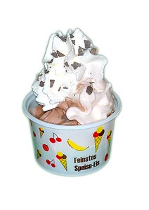 Desserts cream cups frozen