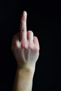 Finger hand gesture