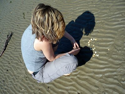 North sea woman shadow