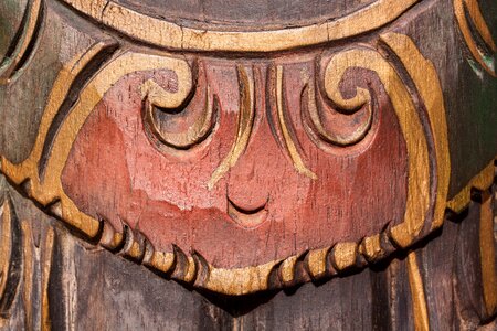 Bali wood painted photo