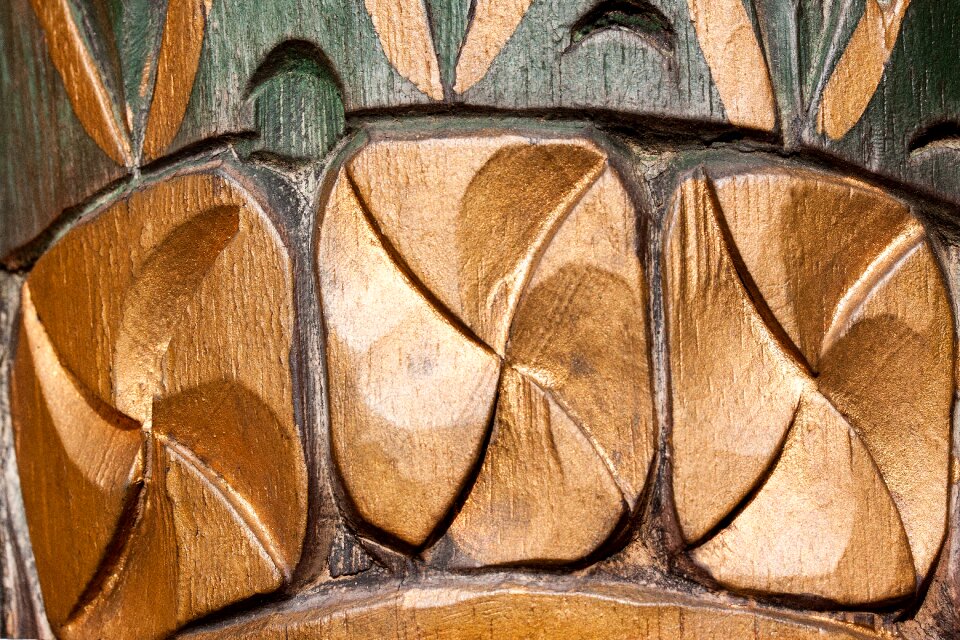 Bali wood painted