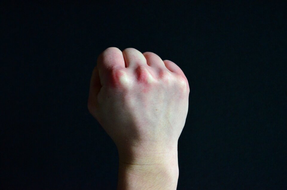 Hand signals gesture clenched