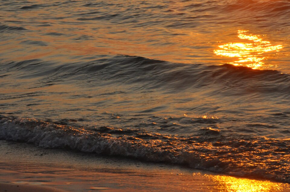 Evening glow beach