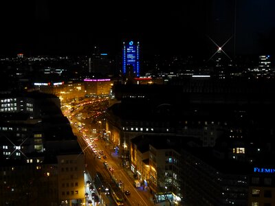 City traffic street lighting photo