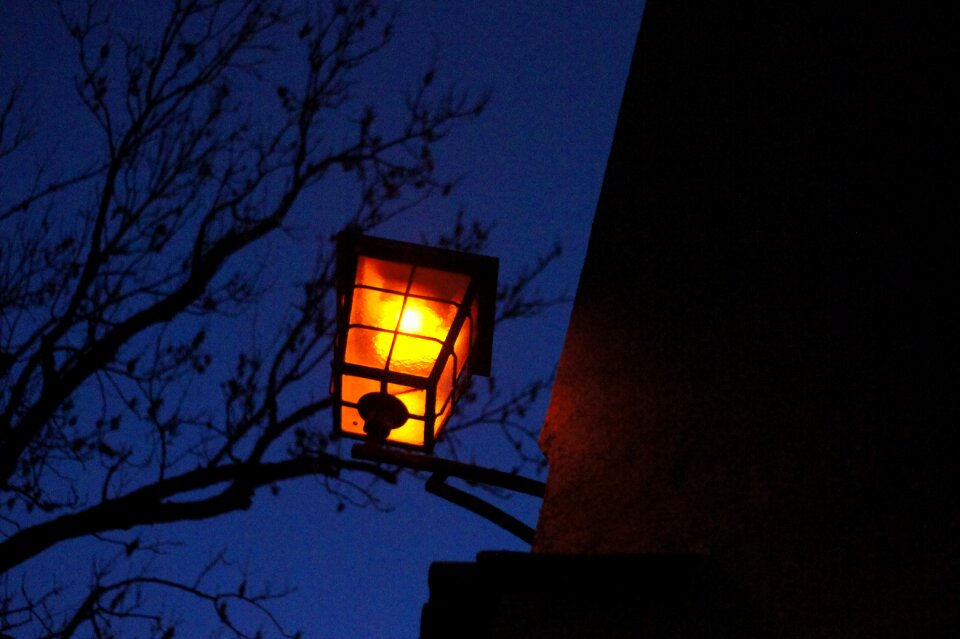 Historic street lighting light sky