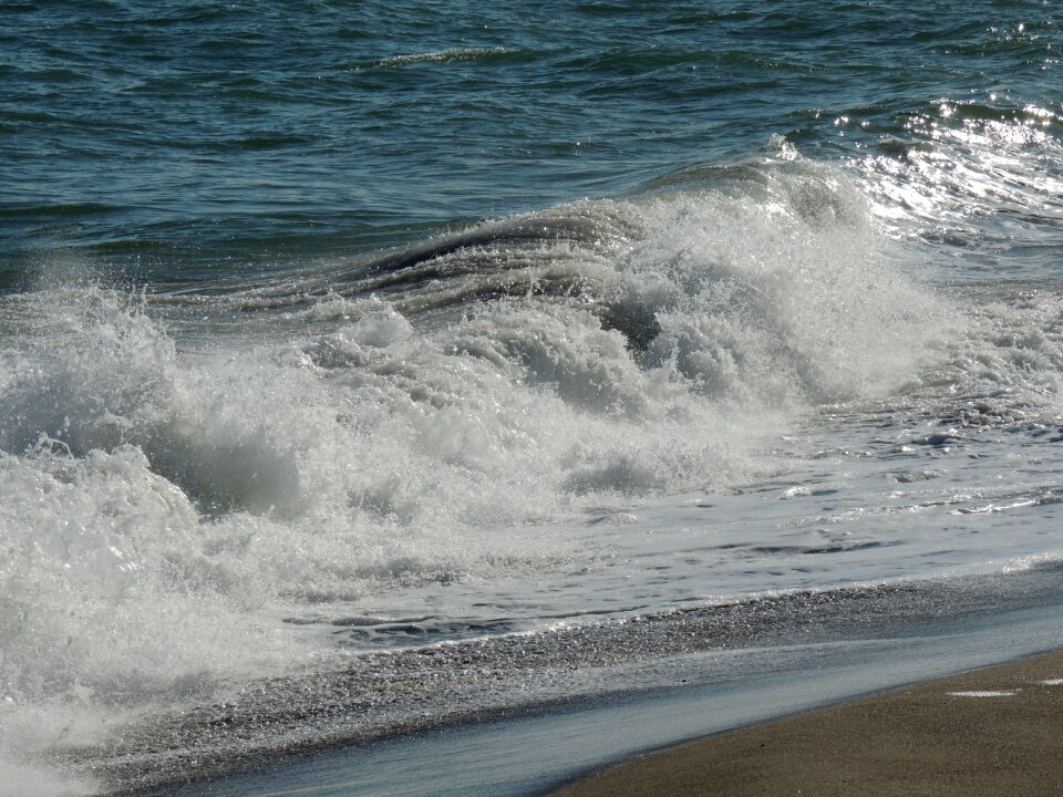 Torremolinos waves rocks