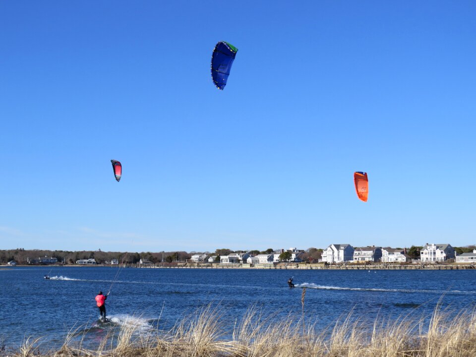 Winter surfing sea cape cod