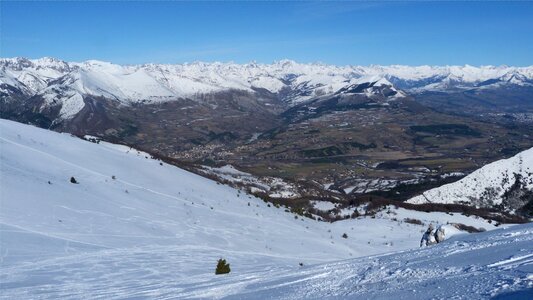 Snow hiking alps photo