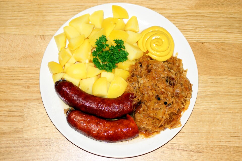 Salt potatoes mustard parsley