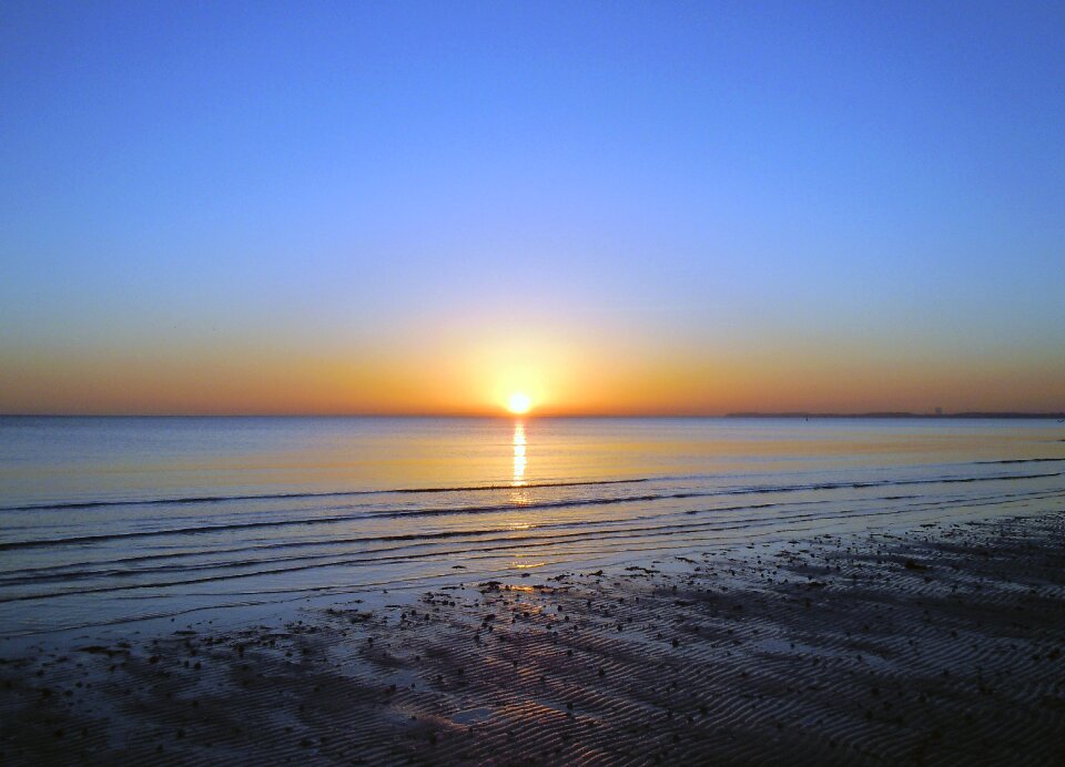 Morgenstimmung at sea sunrise backlighting