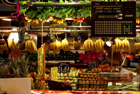 Vegetables bananas pineapple