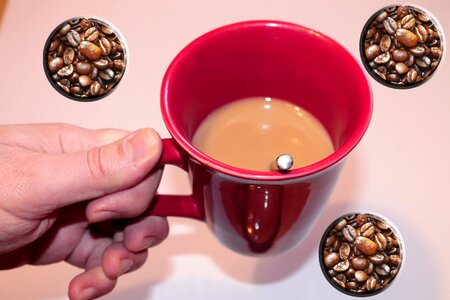 Coffee beans aroma breakfast photo