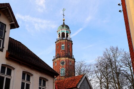 Steeple church clock historically photo