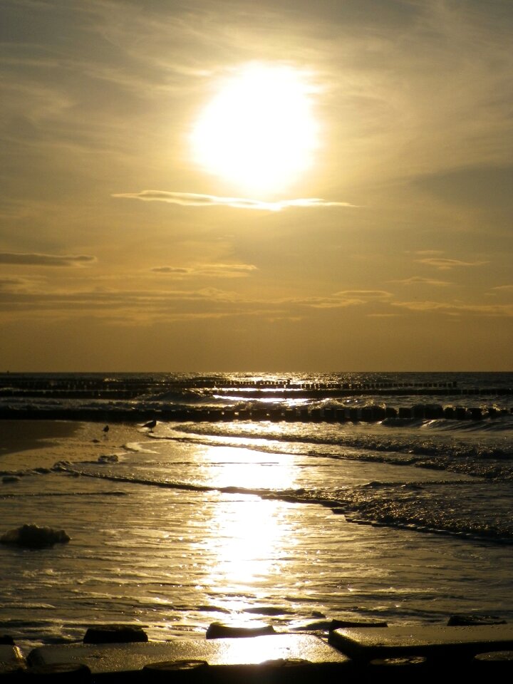 Sunset baltic sea evening sky