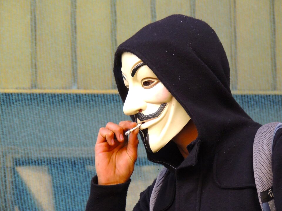 Anonymous mask smoking