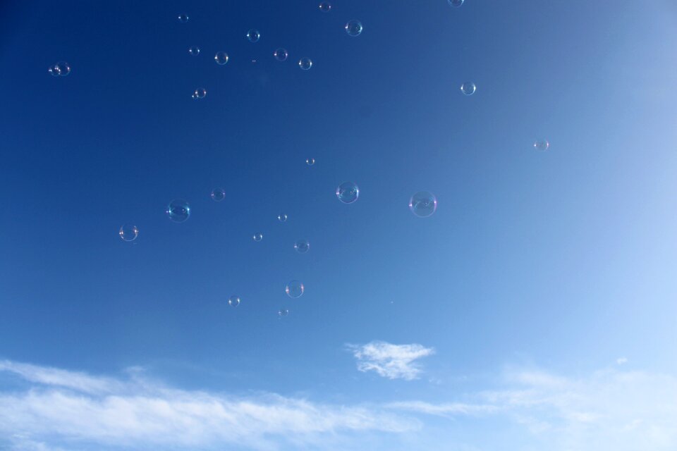 Blue weightless clouds photo