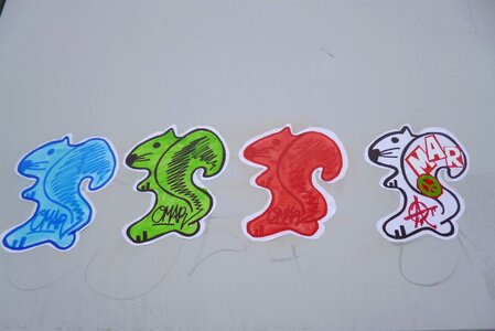 Wall squirrel colorful