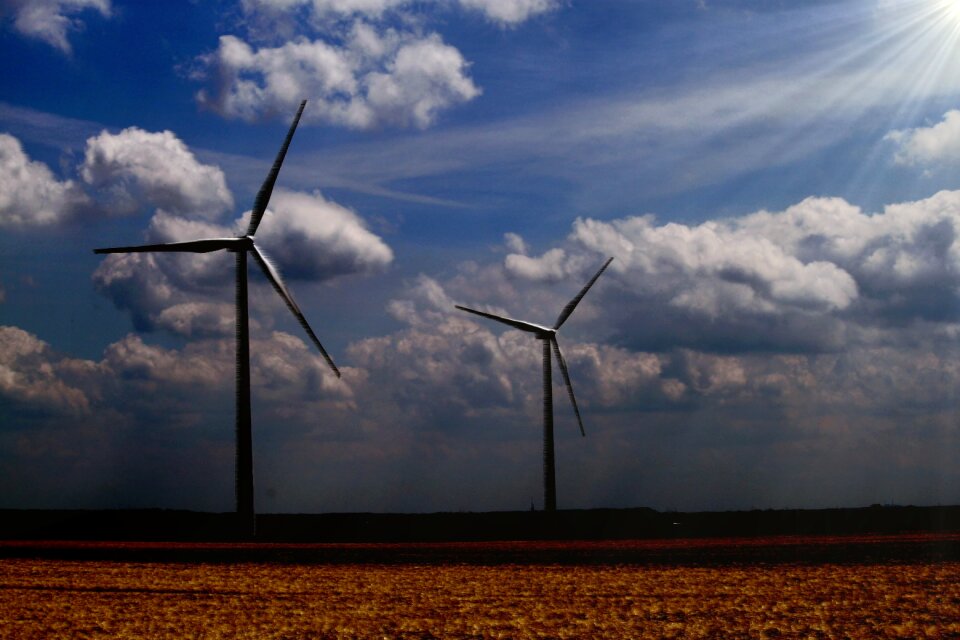Wind power environmental technology sky