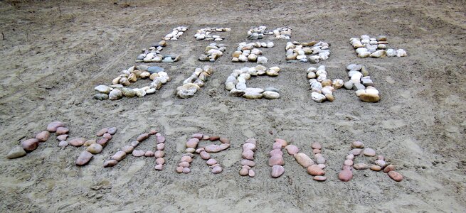 Innstrand sand declaration of love