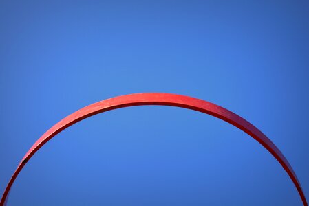 Basketball hoop red semicircle