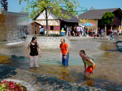 Waterfall water fun girl photo