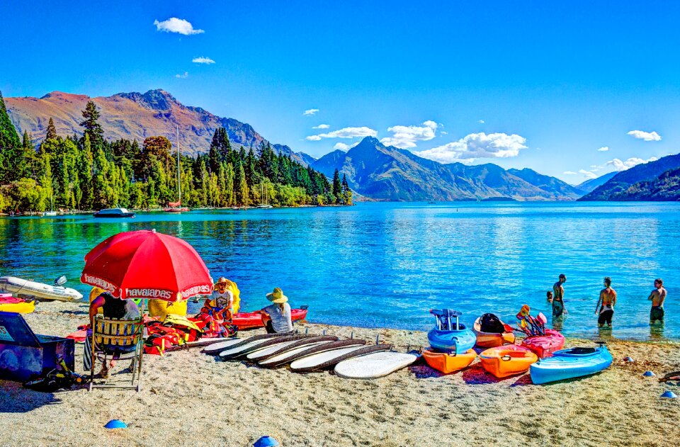 Lake mountains nature