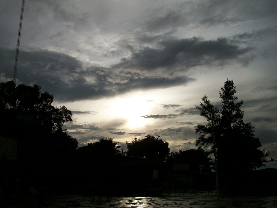 Sunrise cloudy gray