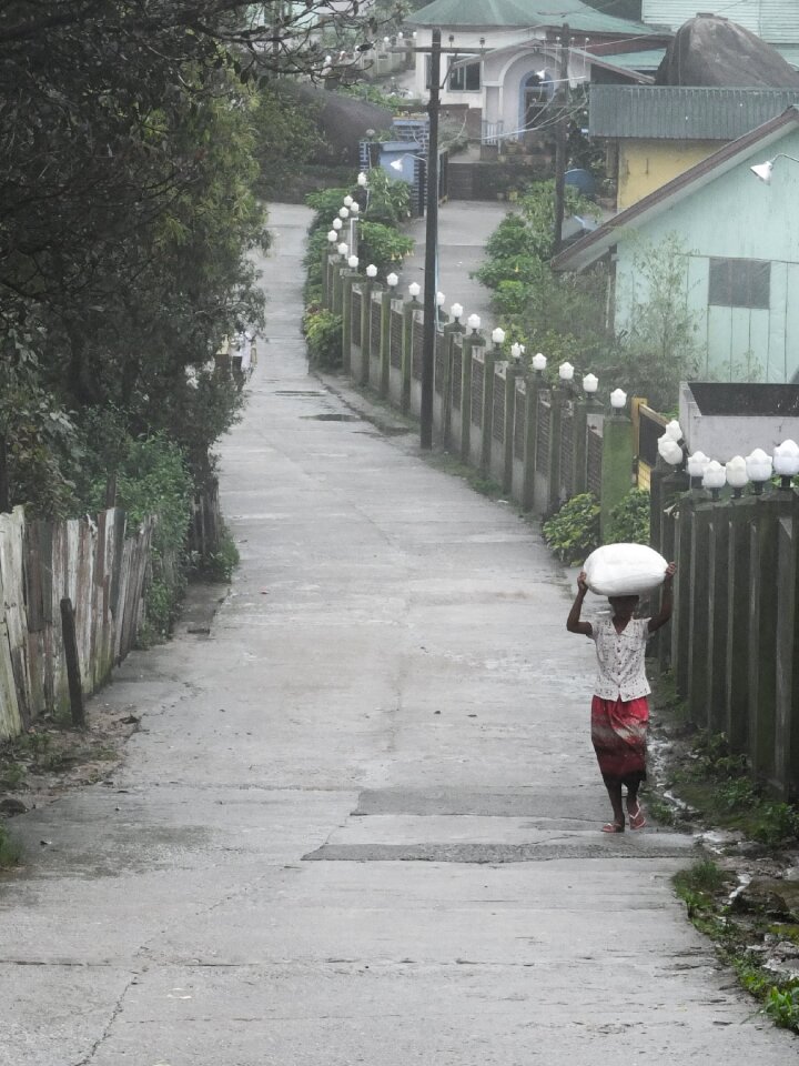 Asia walking alone