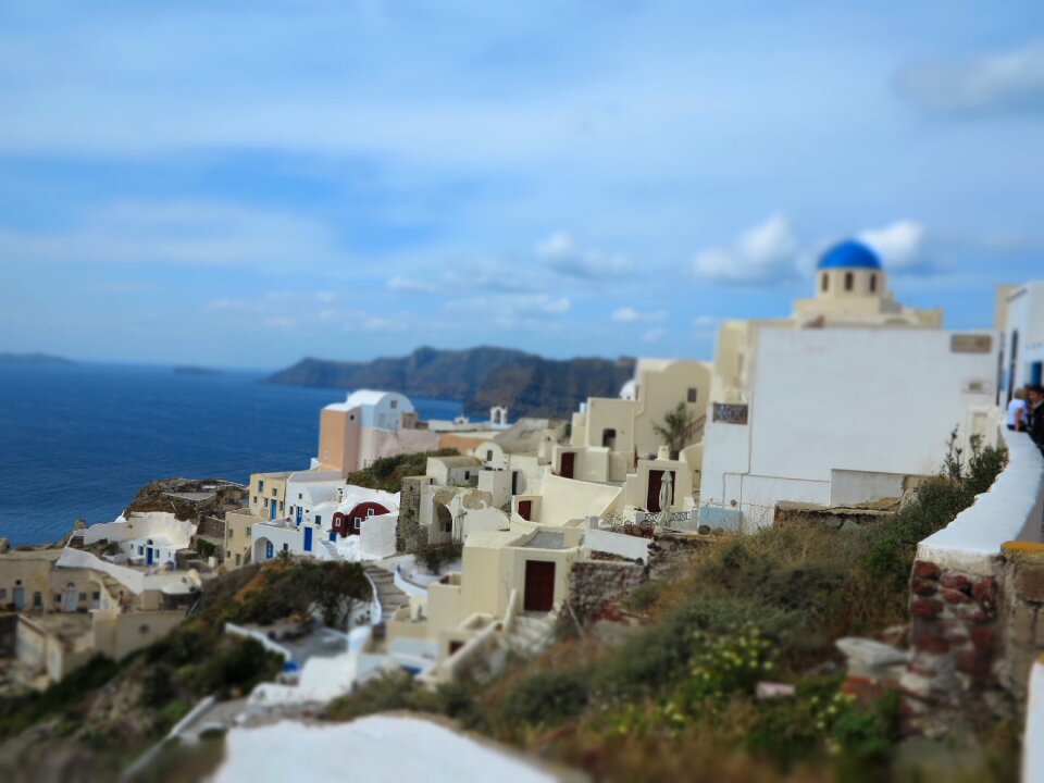 Santorini greece white houses