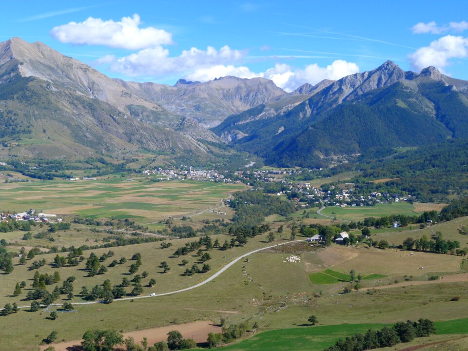 Valley village alps