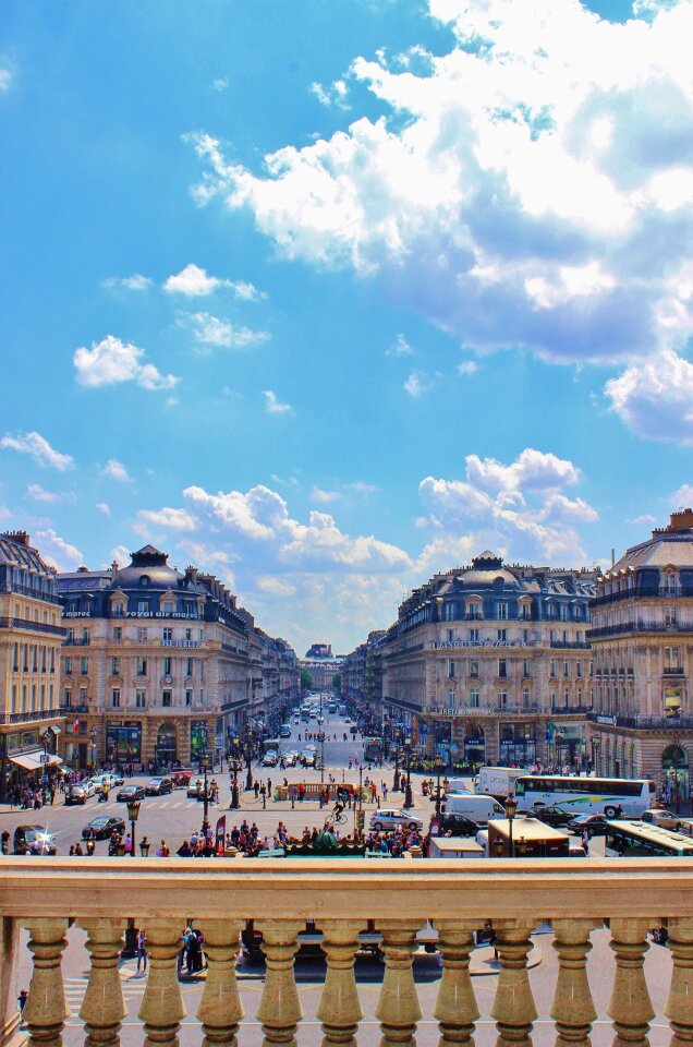 Paris france view from balcony