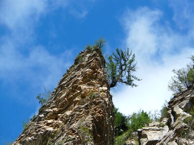 High mountain landscape sky