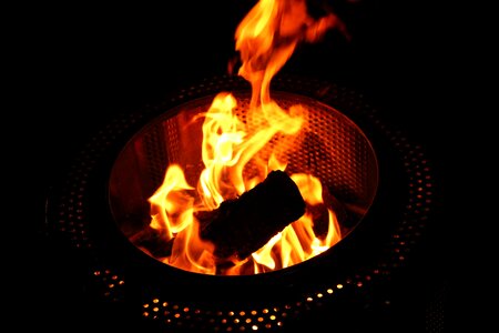 Burn flame wood photo