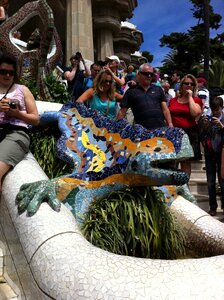 Garden gaudí barcelona lizard