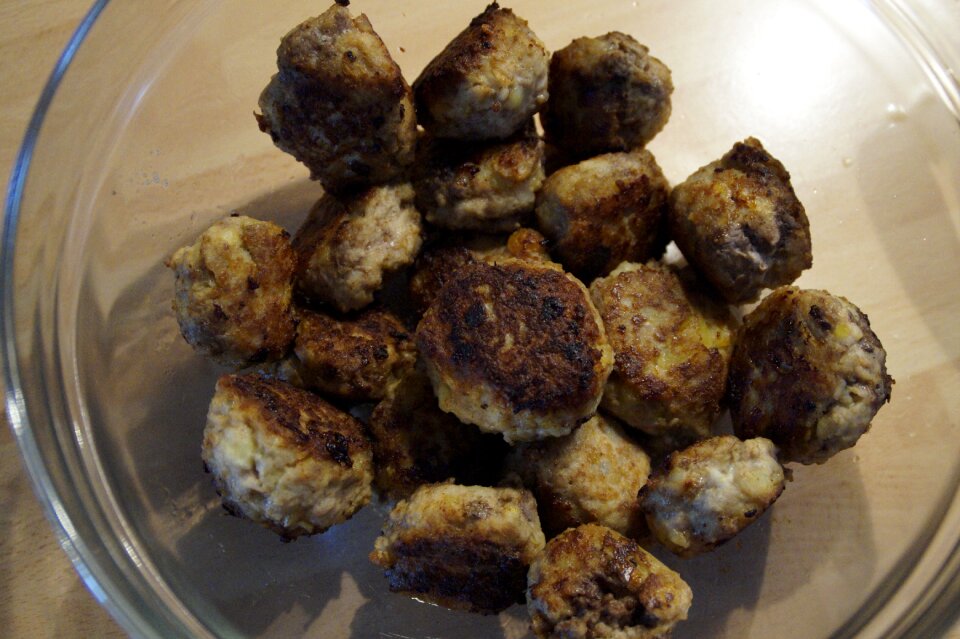 Fried meat food photo