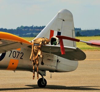 At-6 military trainer parachute photo