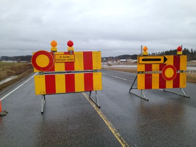 Finnish road sign detour