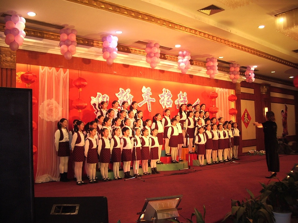Singing chorus chinese photo