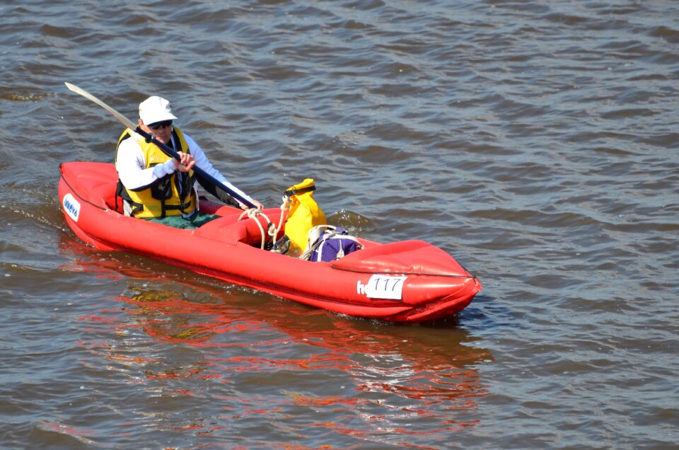 Man boat adventure