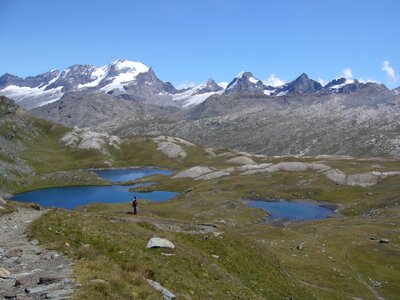 Alpine lakes landscape mountains photo