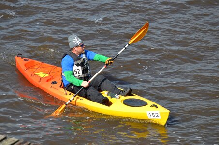 Man boat adventure photo