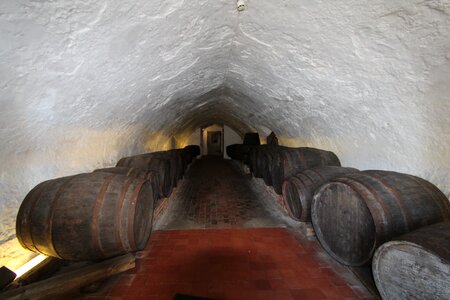 Catacomb barrels underground
