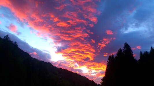 Afterglow clouds form cloud