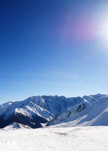 Landscape winter ski photo