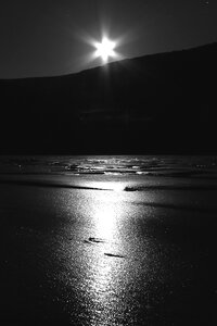 Black and white sand beach sand