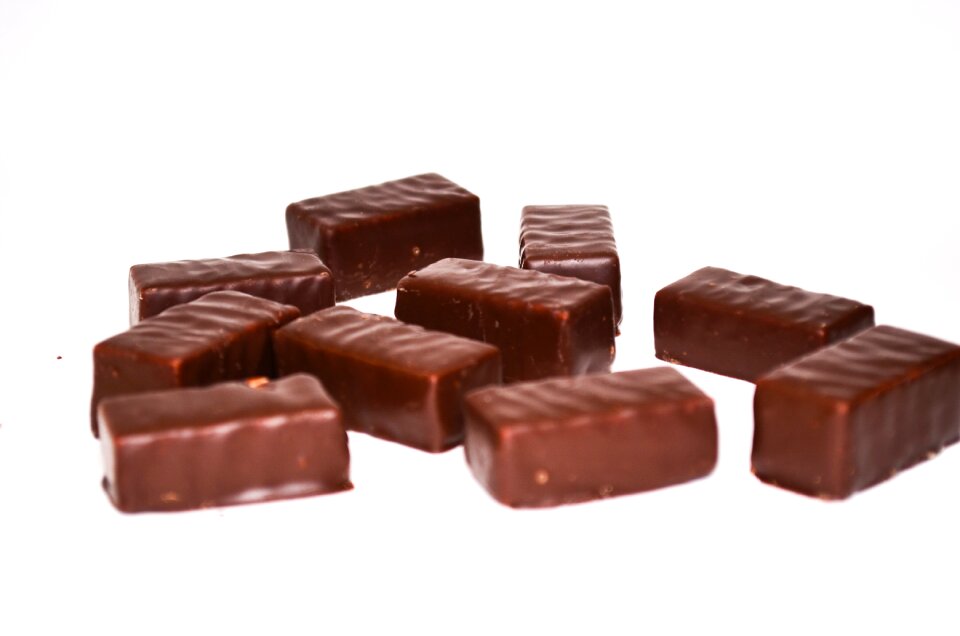 Sweet black dark chocolate