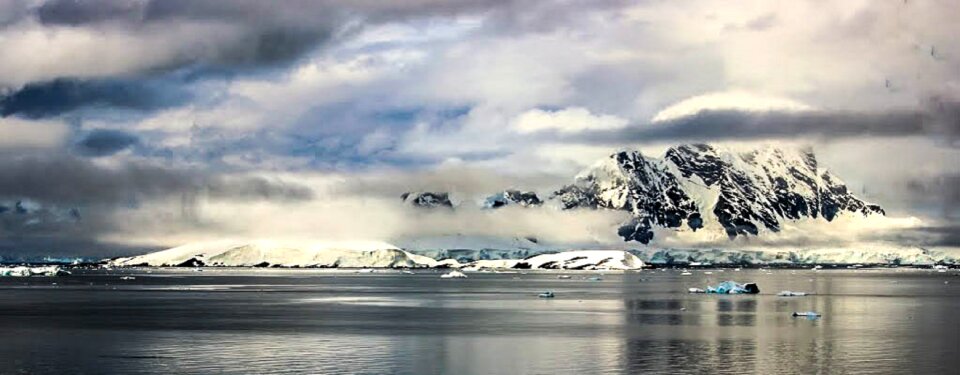 Ice clouds floating chunks photo