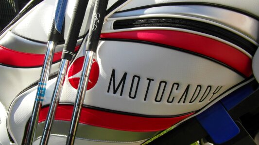 Motocaddy golfer golfing