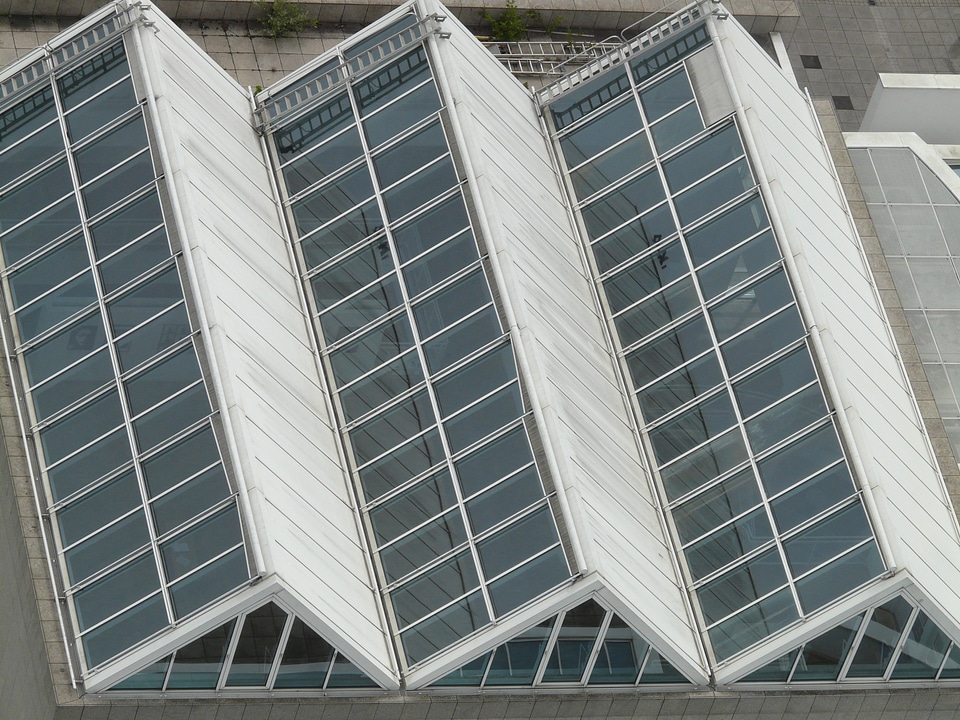 Glass roof glass aufblick